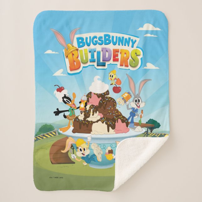 Couverture Sherpa BUGS BUNNY BUILDERS™| Looney Builders Glace (Devant)