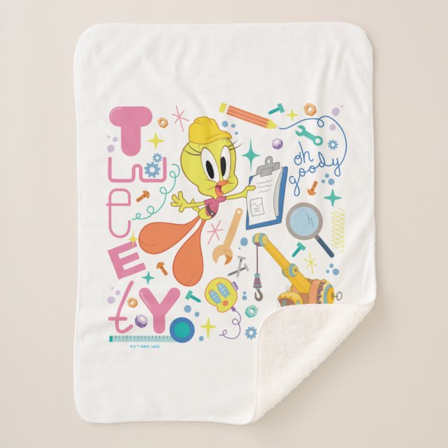 Couverture Sherpa BUGS BUNNY BUILDERS™| Outils de travail de TWEETY™ (Devant)