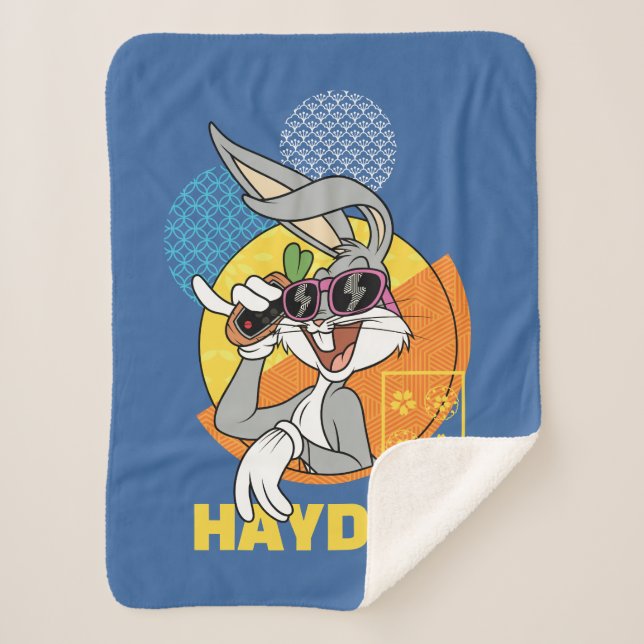 Couverture Sherpa BUGS BUNNY™ - Graphique de vacances à Singapour (Devant)