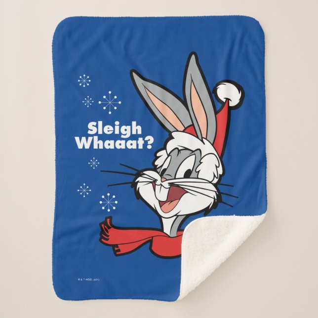Couverture Sherpa BUGS BUNNY™ "Sleigh Whaat ?" (Devant)