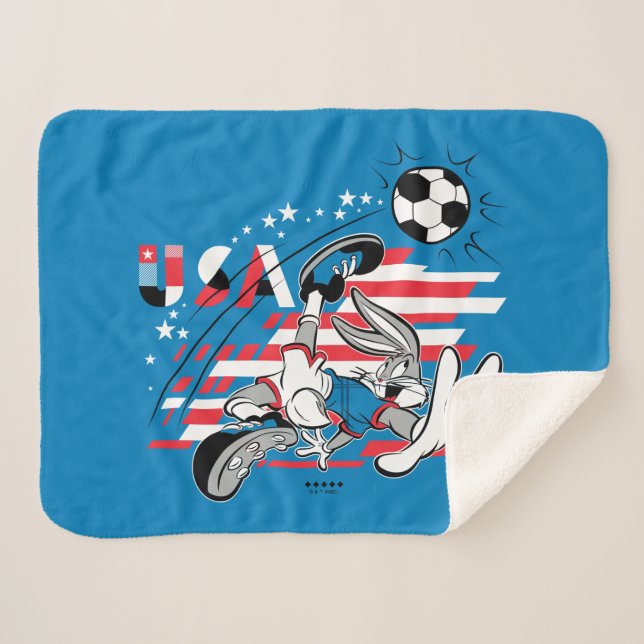 Couverture Sherpa BUGS BUNNY™ Team USA Soccer Graphic (Devant (Horizontal))