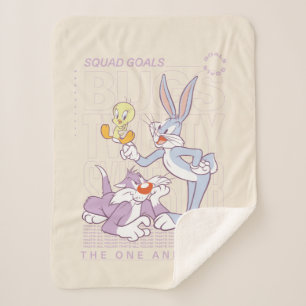 Couverture Sherpa BUGS BUNNY™, TWEETY™, SYLVESTER™ Squad Buts