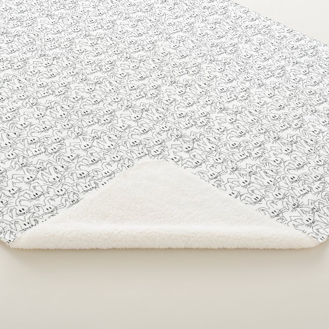 Couverture Sherpa Bunches of bunnies on white seamless. (3/4)