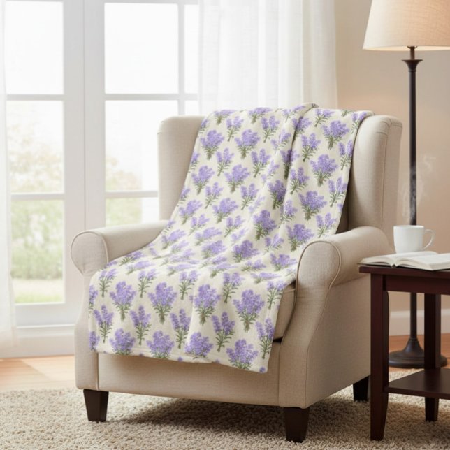 Couverture Sherpa Bunches Provence Lavender (Créateur téléchargé)