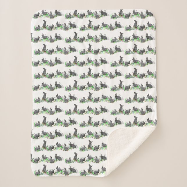 Couverture Sherpa Bunny Meadow (choisissez la coul (Devant)