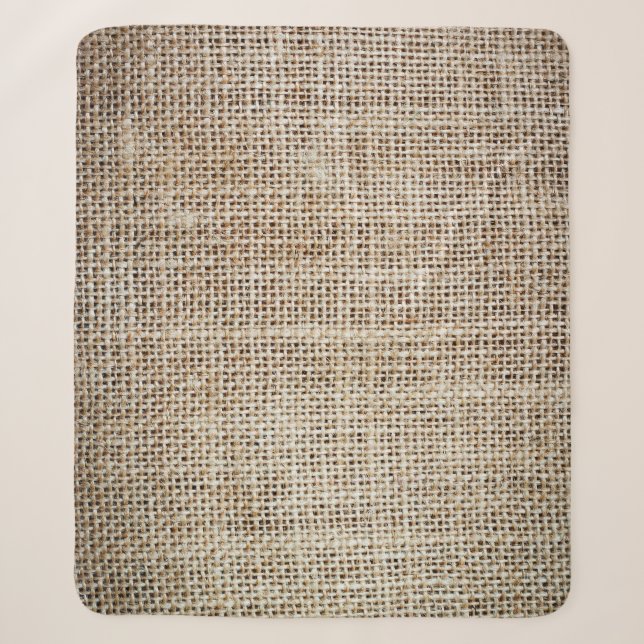 Couverture Sherpa Burlap Hessian Arrière - plan Texture (Devant)