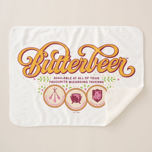 Couverture Sherpa BUTTERBEER™ Available At Wizarding Taverns (Devant (Horizontal))