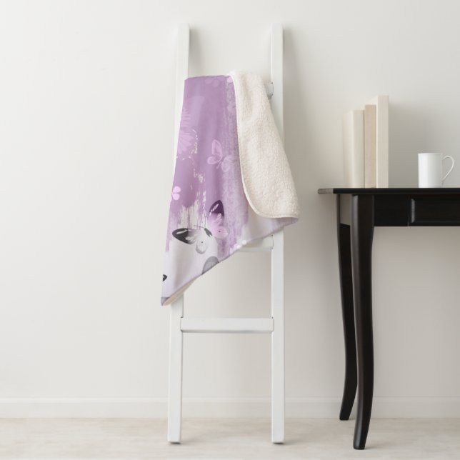 Couverture Sherpa Butterfly Pattern 8 (En situation)