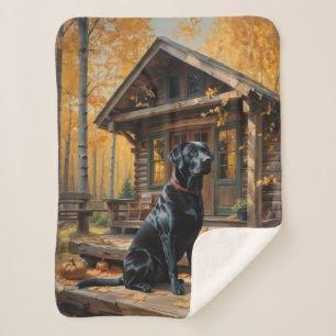 Couverture Sherpa Cabine du journal de l'extracteur Black Labrador A