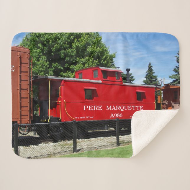 Couverture sherpa caboose Pere Marquette (Devant (Horizontal))