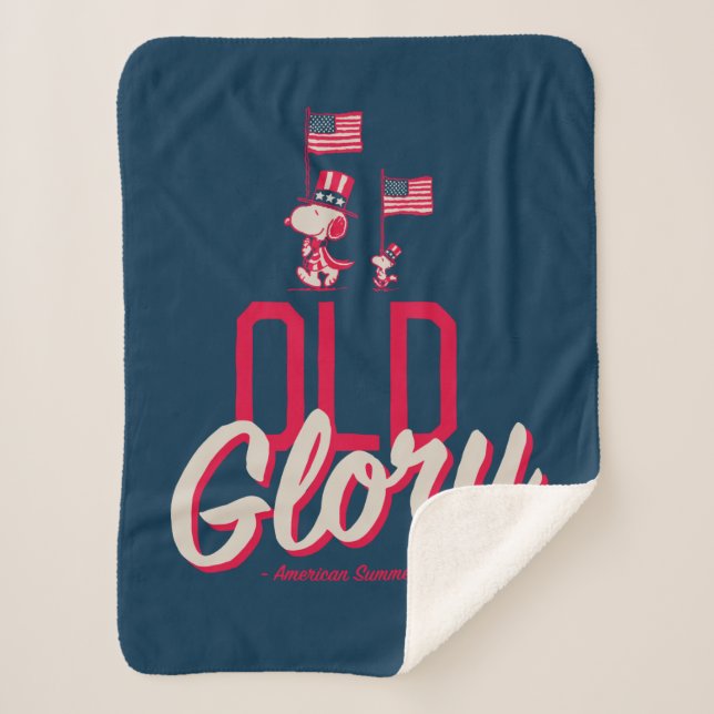 Couverture Sherpa cacahuètes | American Summer Old Glory (Devant)