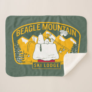 Couverture Sherpa cacahuètes Beagle Mountain Ski Lodge