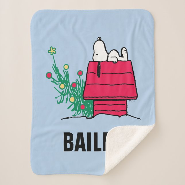 Couverture Sherpa cacahuètes | Être festif | Ajouter Votre Nom (Devant)