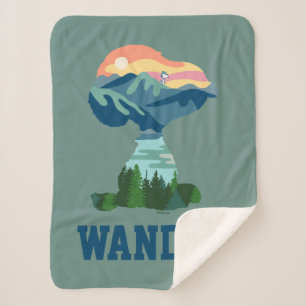 Couverture Sherpa cacahuètes Grand Portrait extérieur Snoopy