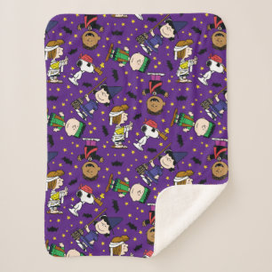 Couverture Sherpa cacahuètes   Happy Halloween Motif