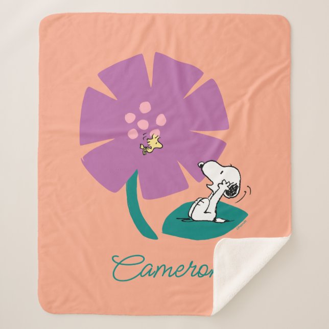 Couverture Sherpa cacahuètes | Illustration de la nature | Ajouter V (Devant)