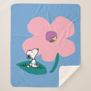 Couverture Sherpa cacahuètes   Illustration Nature Rose Flower