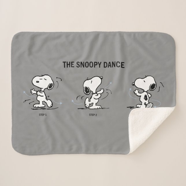 Couverture Sherpa cacahuètes | La Danse Snoopy (Devant (Horizontal))