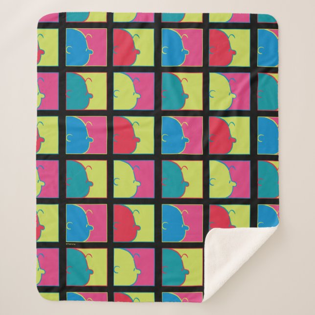 Couverture Sherpa cacahuètes | Pop Art Charlie Brown (Devant)