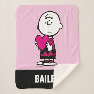 Couverture Sherpa cacahuètes Saint Valentin Charlie Brown