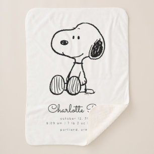 Couverture Sherpa cacahuètes   Snoopy Baby
