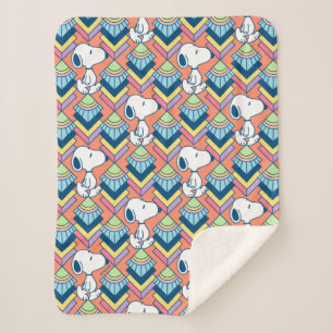 Couverture Sherpa cacahuètes   Snoopy Deco Dreams Motif