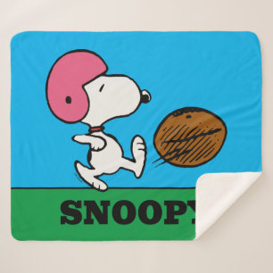 Couverture Sherpa cacahuètes Snoopy Football Kicker