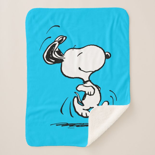 Couverture Sherpa cacahuètes | Snoopy Happy Dance (Devant)