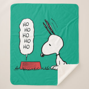 Couverture Sherpa cacahuètes Snoopy Ho Ho Ho Plat alimentaire