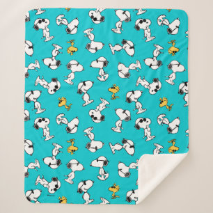 Couverture Sherpa cacahuètes   Snoopy & Lunettes de soleil Motif