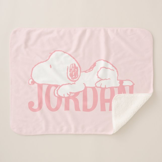 Couverture Sherpa cacahuètes | Snoopy Pastel Baby (Devant (Horizontal))