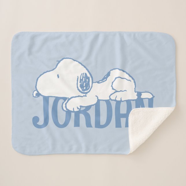 Couverture Sherpa cacahuètes | Snoopy Pastel Baby (Devant (Horizontal))