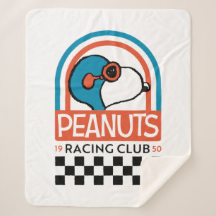 Couverture Sherpa cacahuètes Snoopy Racing Club