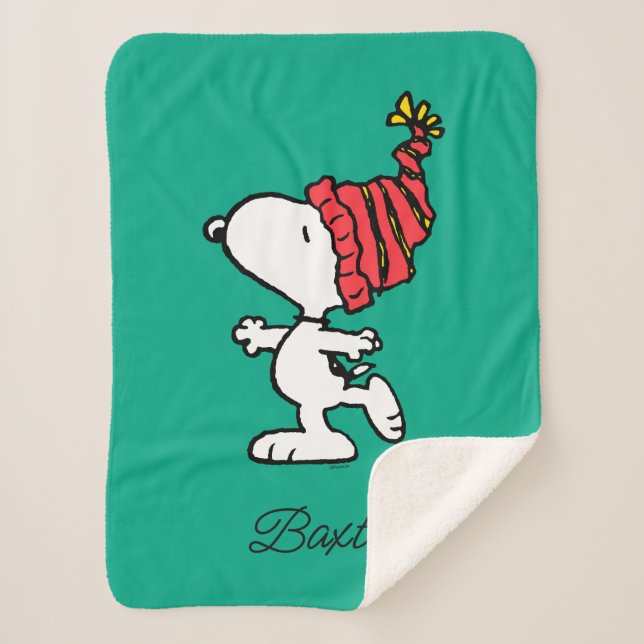 Couverture Sherpa cacahuètes | Snoopy Winter Beanie Casquette (Devant)