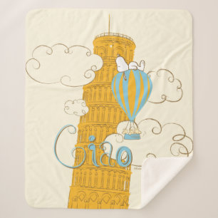 Couverture Sherpa cacahuètes   Snoopy & Woodstock Ciao