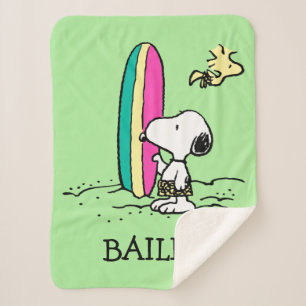 Couverture Sherpa cacahuètes   Snoopy & Woodstock High Tide