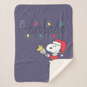 Couverture Sherpa cacahuètes   Snoopy & Woodstock Ho Ho Ho
