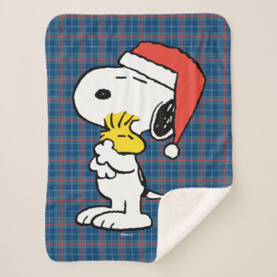 Couverture Sherpa cacahuètes   Snoopy & Woodstock Holiday