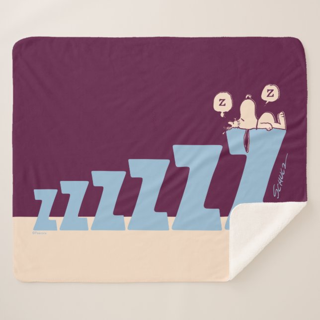 Couverture Sherpa cacahuètes | Snoopy & Woodstock Nap (Devant (Horizontal))