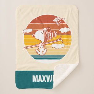 Couverture Sherpa cacahuètes   Snoopy & Woodstock Ski Trip