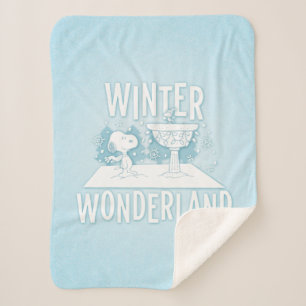 Couverture Sherpa cacahuètes Snoopy & Woodstock Winter Wonderland