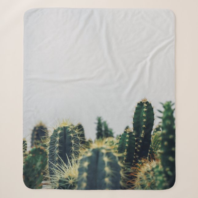 COUVERTURE SHERPA CACTI VERT (Devant)