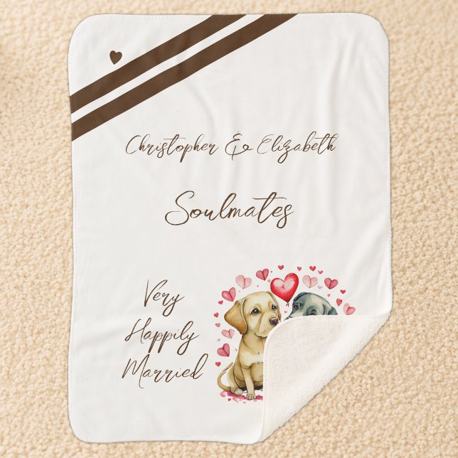 Couverture Sherpa Cadeau d'anniversaire pour mari âmes sœurs chiens  (Créateur téléchargé)