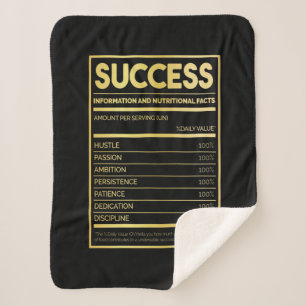 Couverture Sherpa Cadeau d'anniversaire Succès des faits nutritionne