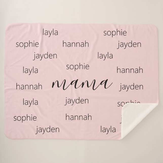 Couverture Sherpa Cadeau de jour des mères personnalisées pour maman (Devant (Horizontal))