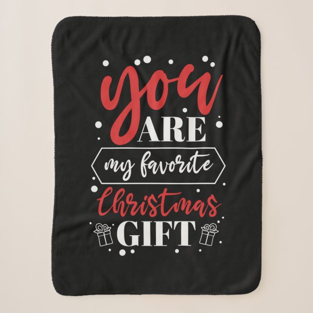 Couverture Sherpa Cadeau de Noël Vous êtes mon cadeau de Noël préfér (Devant)