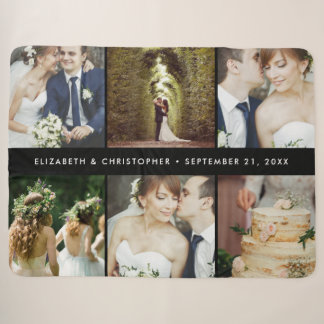 Couverture Sherpa Cadeau de photo de mariage pour les jeunes mariés