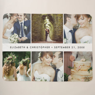 Couverture Sherpa Cadeau de photo de mariage pour les jeunes mariés