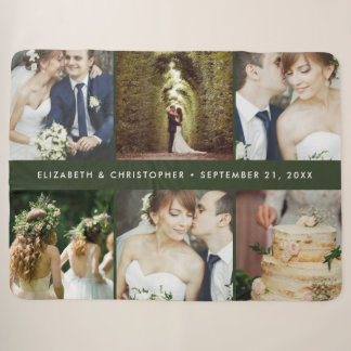 Couverture Sherpa Cadeau de photo de mariage pour les jeunes mariés