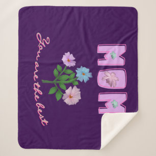 Couverture Sherpa Cadeau personnalisé de la fête des mères